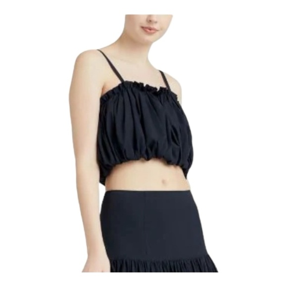 Cinq A Sept Ivee puffball cropped cotton top NWOT - Picture 2 of 9